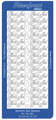 Stickers God Jul - Silver