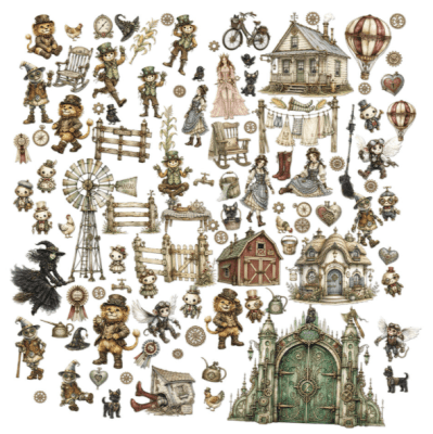 49 and Market Laser Cut Elements - Chronicles of Oz