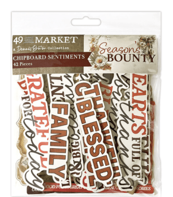 49 and Market Chipboard Set - Seasons Bounty