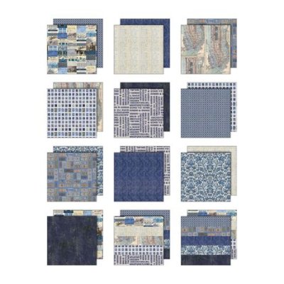 Tim Holtz Idea Ology Paper pack 8x8 - Indigo