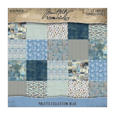 Tim Holtz Idea Ology Paper pack 8x8 - Blue