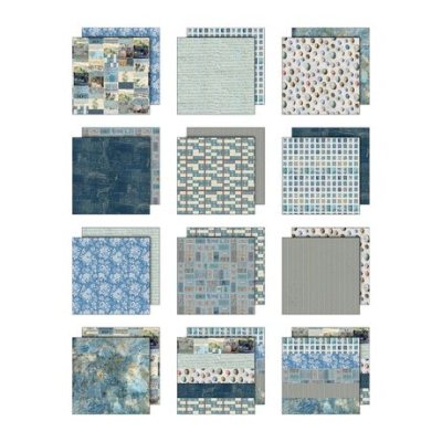 Tim Holtz Idea Ology Paper pack 8x8 - Blue