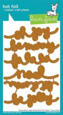 Lawn Fawn Hot Foil Plates - winter big scripty words