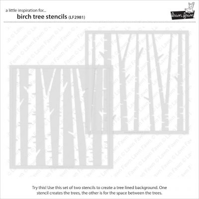 Lawn Fawn Stencil - Birch Tree