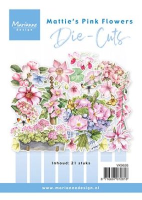 Marianne Design Die-Cuts - Matties pink flowers
